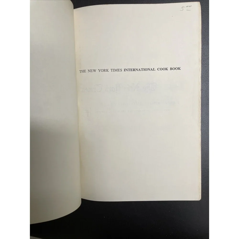 The New York Times International Cookbook By Craig Claiborne 1971  1st edition